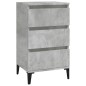 vidaXL Mesita de noche madera contrachapada gris hormigón 40x35x70 cm vidaXL Mesita de noche madera contrachapada gris hormigón 40x35x70 cm