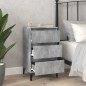 vidaXL Mesita de noche madera contrachapada gris hormigón 40x35x70 cm vidaXL Mesita de noche madera contrachapada gris hormigón 40x35x70 cm