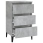 vidaXL Mesita de noche madera contrachapada gris hormigón 40x35x70 cm vidaXL Mesita de noche madera contrachapada gris hormigón 40x35x70 cm