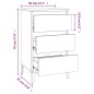 vidaXL Mesita de noche madera contrachapada gris hormigón 40x35x70 cm vidaXL Mesita de noche madera contrachapada gris hormigón 40x35x70 cm