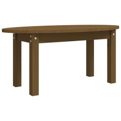 vidaXL Mesa de centro madera maciza de pino marrón miel 80x40x35 cm