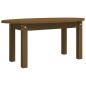 vidaXL Mesa de centro madera maciza de pino marrón miel 80x40x35 cm vidaXL Mesa de centro madera maciza de pino marrón miel 80x40x35 cm