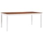 vidaXL Mesa de comedor de madera de pino blanco y marrón 180x90x73 cm vidaXL Mesa de comedor de madera de pino blanco y marrón 180x90x73 cm