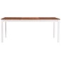 vidaXL Mesa de comedor de madera de pino blanco y marrón 180x90x73 cm vidaXL Mesa de comedor de madera de pino blanco y marrón 180x90x73 cm