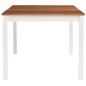 vidaXL Mesa de comedor de madera de pino blanco y marrón 180x90x73 cm vidaXL Mesa de comedor de madera de pino blanco y marrón 180x90x73 cm