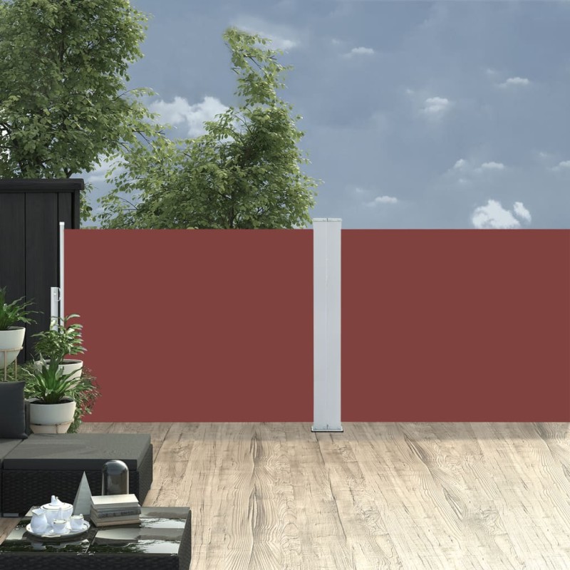 vidaXL Toldo lateral retráctil marrón 120x1000 cm vidaXL Toldo lateral retráctil marrón 120x1000 cm