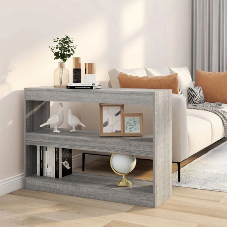vidaXL Estantería/divisor de espacios gris Sonoma 100x30x72 cm