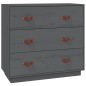 vidaXL Aparador madera maciza de pino gris 80x40x75 cm vidaXL Aparador madera maciza de pino gris 80x40x75 cm
