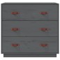 vidaXL Aparador madera maciza de pino gris 80x40x75 cm vidaXL Aparador madera maciza de pino gris 80x40x75 cm