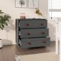 vidaXL Aparador madera maciza de pino gris 80x40x75 cm vidaXL Aparador madera maciza de pino gris 80x40x75 cm