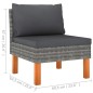 vidaXL Set de muebles de jardín 8 pzas y cojines ratán sintético gris vidaXL Set de muebles de jardín 8 pzas y cojines ratán sintético gris