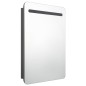 vidaXL Armario de baño con espejo y LED gris 60x11x80 cm vidaXL Armario de baño con espejo y LED gris 60x11x80 cm