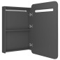 vidaXL Armario de baño con espejo y LED gris 60x11x80 cm vidaXL Armario de baño con espejo y LED gris 60x11x80 cm