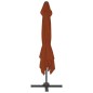 vidaXL Sombrilla voladiza con poste de aluminio terracota 400x300 cm vidaXL Sombrilla voladiza con poste de aluminio terracota 400x300 cm