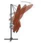 vidaXL Sombrilla voladiza con poste de aluminio terracota 400x300 cm vidaXL Sombrilla voladiza con poste de aluminio terracota 400x300 cm