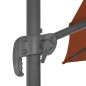 vidaXL Sombrilla voladiza con poste de aluminio terracota 400x300 cm vidaXL Sombrilla voladiza con poste de aluminio terracota 400x300 cm