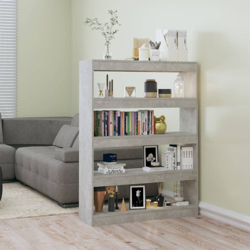 vidaXL Estantería/divisor de espacios gris hormigón 100x30x135 cm vidaXL Estantería/divisor de espacios gris hormigón 100x30x135 cm