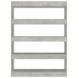 vidaXL Estantería/divisor de espacios gris hormigón 100x30x135 cm vidaXL Estantería/divisor de espacios gris hormigón 100x30x135 cm