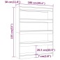 vidaXL Estantería/divisor de espacios gris hormigón 100x30x135 cm vidaXL Estantería/divisor de espacios gris hormigón 100x30x135 cm