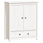 vidaXL Aparador alto madera maciza de pino blanco 83x41,5x100 cm vidaXL Aparador alto madera maciza de pino blanco 83x41,5x100 cm
