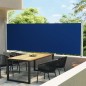 vidaXL Toldo lateral retráctil de jardín azul 160x600 cm vidaXL Toldo lateral retráctil de jardín azul 160x600 cm