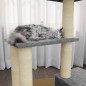 vidaXL Rascador para gatos con postes de sisal gris claro 71 cm vidaXL Rascador para gatos con postes de sisal gris claro 71 cm