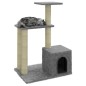 vidaXL Rascador para gatos con postes de sisal gris claro 71 cm vidaXL Rascador para gatos con postes de sisal gris claro 71 cm