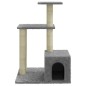 vidaXL Rascador para gatos con postes de sisal gris claro 71 cm vidaXL Rascador para gatos con postes de sisal gris claro 71 cm