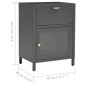 vidaXL Mesita de noche gris antracita acero y vidrio 40x30x54,5 cm vidaXL Mesita de noche gris antracita acero y vidrio 40x30x54,5 cm