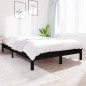 vidaXL Estructura de cama de madera maciza pino negra 120x190 cm