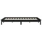 vidaXL Estructura de cama de madera maciza pino negra 120x190 cm