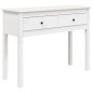 vidaXL Mesa consola de madera maciza de pino blanco 100x35x75 cm vidaXL Mesa consola de madera maciza de pino blanco 100x35x75 cm