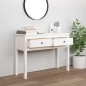 vidaXL Mesa consola de madera maciza de pino blanco 100x35x75 cm vidaXL Mesa consola de madera maciza de pino blanco 100x35x75 cm