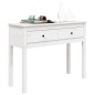 vidaXL Mesa consola de madera maciza de pino blanco 100x35x75 cm vidaXL Mesa consola de madera maciza de pino blanco 100x35x75 cm