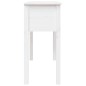 vidaXL Mesa consola de madera maciza de pino blanco 100x35x75 cm vidaXL Mesa consola de madera maciza de pino blanco 100x35x75 cm