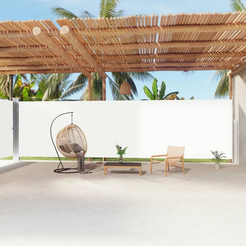 vidaXL Toldo lateral retráctil crema 220x1200 cm vidaXL Toldo lateral retráctil crema 220x1200 cm