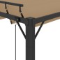 vidaXL Cenador con techo persiana 3x3 m tela y aluminio gris taupé vidaXL Cenador con techo persiana 3x3 m tela y aluminio gris taupé