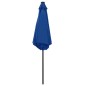 vidaXL Sombrilla con luces LED y palo de aluminio azul azure 270 cm vidaXL Sombrilla con luces LED y palo de aluminio azul azure 270 cm