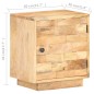 vidaXL Mesita de noche de madera maciza de mango 40x30x45 cm