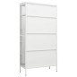 vidaXL Vitrina de acero y vidrio templado blanca 90x40x180 cm vidaXL Vitrina de acero y vidrio templado blanca 90x40x180 cm