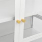 vidaXL Vitrina de acero y vidrio templado blanca 90x40x180 cm vidaXL Vitrina de acero y vidrio templado blanca 90x40x180 cm