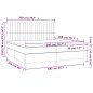 vidaXL Cama box spring colchón y luces LED tela gris taupe 200x200 cm vidaXL Cama box spring colchón y luces LED tela gris taupe 200x200 cm