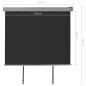 vidaXL Toldo lateral de balcón multifuncional 150x200 cm negro vidaXL Toldo lateral de balcón multifuncional 150x200 cm negro