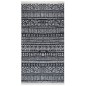 vidaXL Alfombra de algodón negra y blanca 120x180 cm vidaXL Alfombra de algodón negra y blanca 120x180 cm