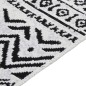 vidaXL Alfombra de algodón negra y blanca 120x180 cm vidaXL Alfombra de algodón negra y blanca 120x180 cm
