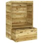 vidaXL Silla de jardín Strandkorb con cajón pino macizo 112x60x168 cm vidaXL Silla de jardín Strandkorb con cajón pino macizo 112x60x168 cm