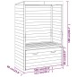 vidaXL Silla de jardín Strandkorb con cajón pino macizo 112x60x168 cm vidaXL Silla de jardín Strandkorb con cajón pino macizo 112x60x168 cm