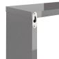 vidaXL Estantes cubo de pared 2 unidades gris brillo 30x15x30 cm vidaXL Estantes cubo de pared 2 unidades gris brillo 30x15x30 cm