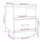 vidaXL Mesita de noche madera maciza de pino 40x34x45 cm vidaXL Mesita de noche madera maciza de pino 40x34x45 cm