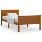 vidaXL Estructura de cama madera maciza pino marrón miel 100x200 cm vidaXL Estructura de cama madera maciza pino marrón miel 100x200 cm